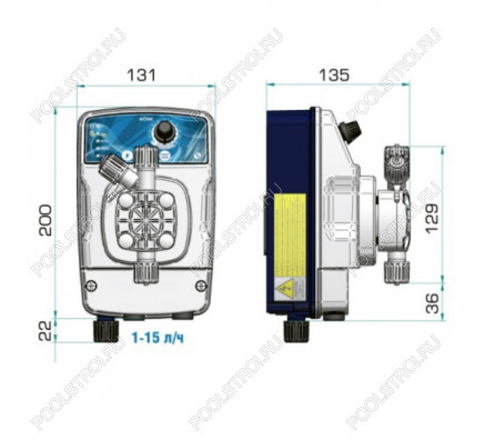Насос дозир. мембранный eONE PLUS 1-10 100/250V PVDF TFE/P
